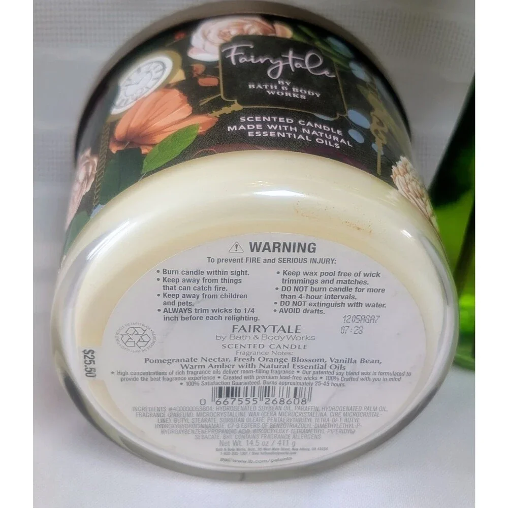 Bath & Body Works Fairytale 3-Wick Candle 14.5 oz Retired Discontinued NEW - Picture 4 of 7